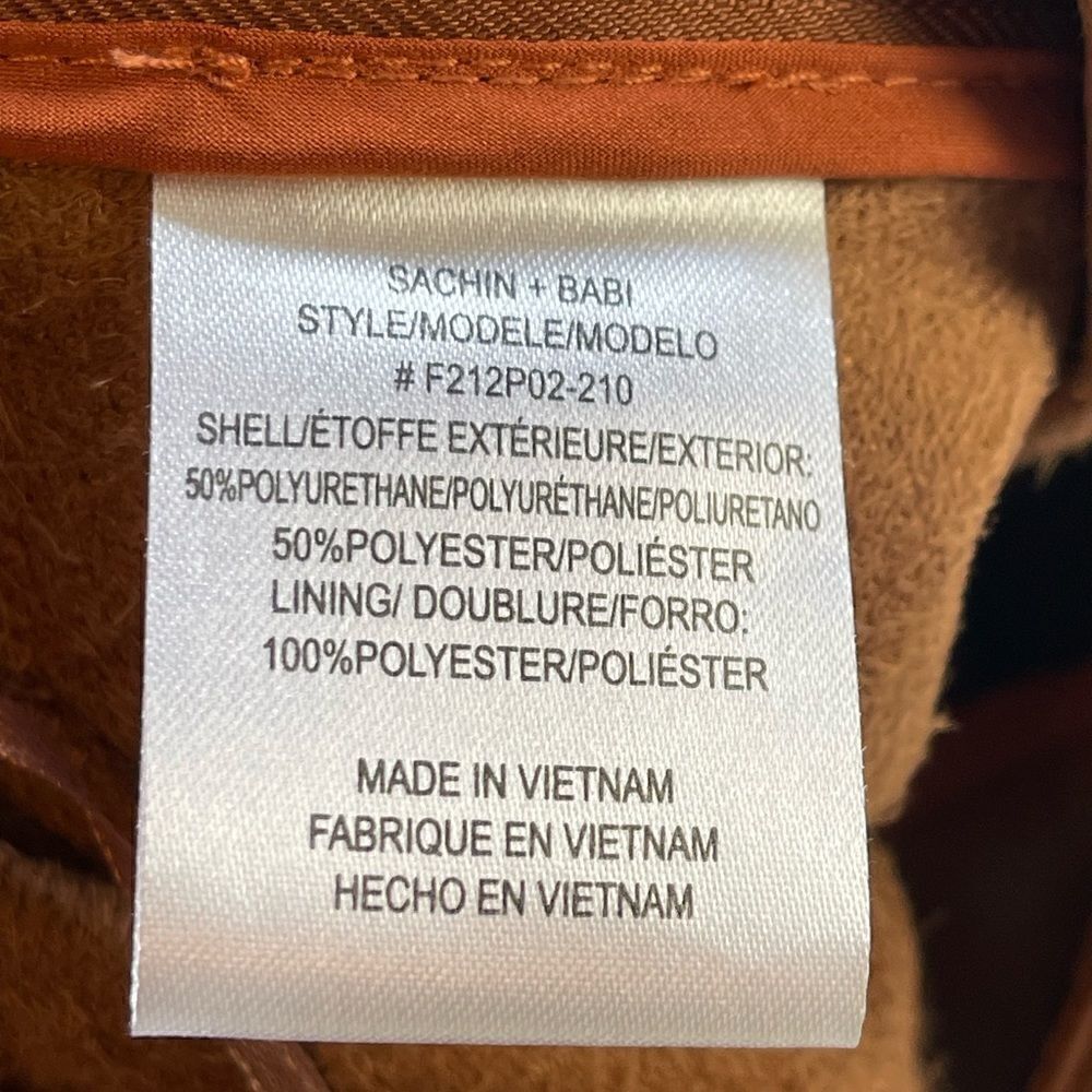 Anthropologie x Sachin & Babi Meagan Vegan legging pants in cognac.  NWT  size 0 - Picture 7 of 12